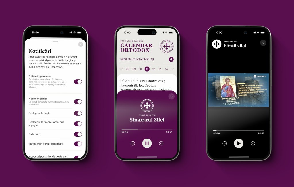 Funcționalități noi, audio și video, în aplicația Calendarul Patriarhiei Române