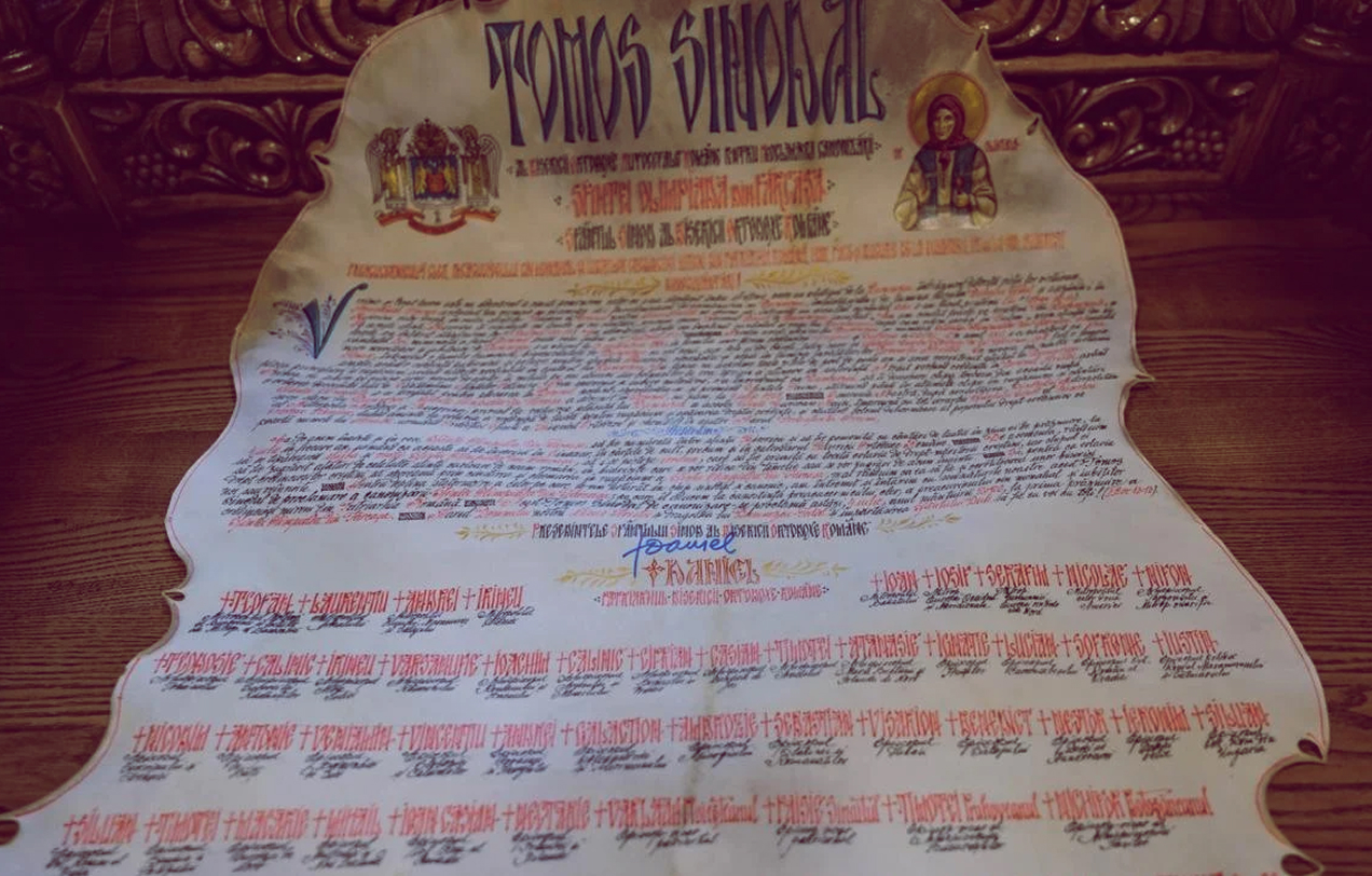 Tomos sinodal pentru proclamarea canonizării Sfintei Olimpiada din Fărcașa